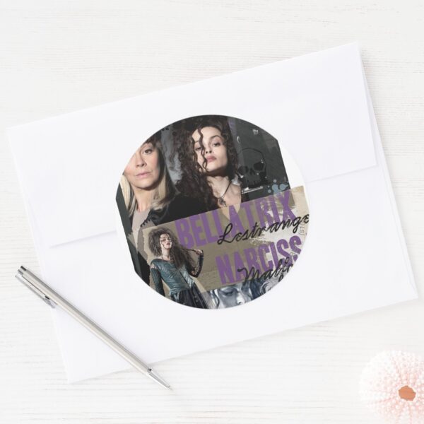 Bellatrix_Lestrange_and_Narcissa_Malfoy_Classic_Round_Sticker_3 Bellatrix Lestrange And Narcissa Malfoy Classic Round Sticker