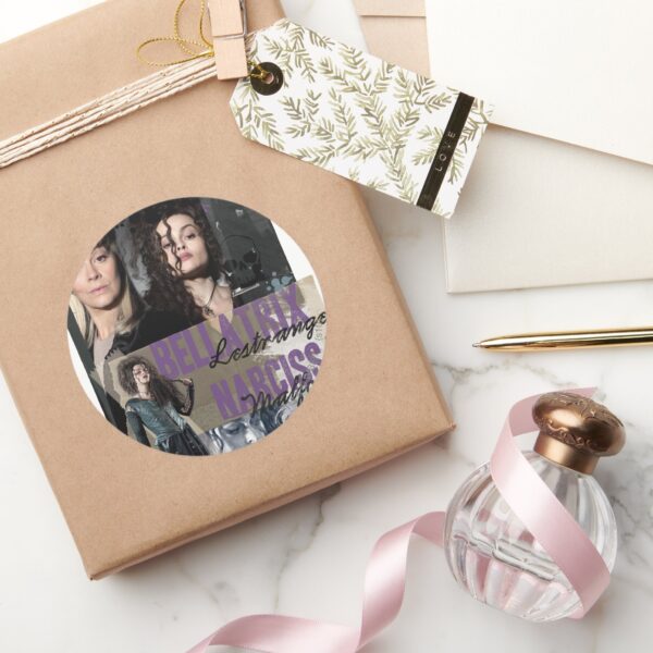 Bellatrix_Lestrange_and_Narcissa_Malfoy_Classic_Round_Sticker_5 Bellatrix Lestrange And Narcissa Malfoy Classic Round Sticker
