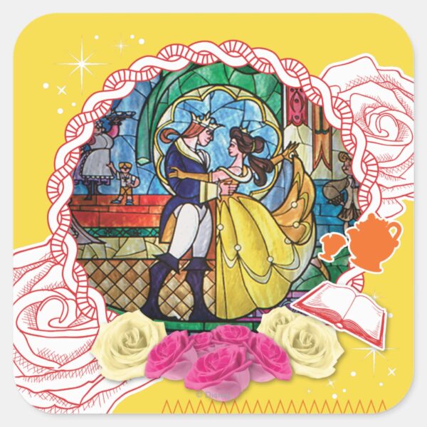 Belle_-_True_of_Heart_Square_Sticker_1 Belle True Of Heart Square Sticker