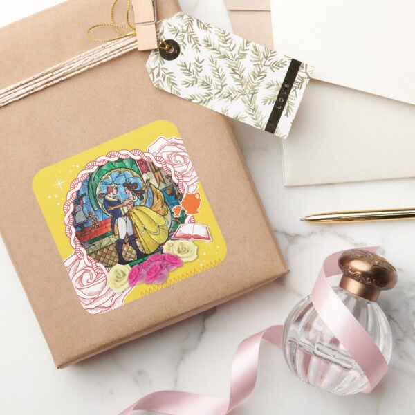 Belle_-_True_of_Heart_Square_Sticker_5 Belle True Of Heart Square Sticker