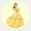 Belle_Holding_Rose_Classic_Round_Sticker_1 Belle Holding Rose Classic Round Sticker