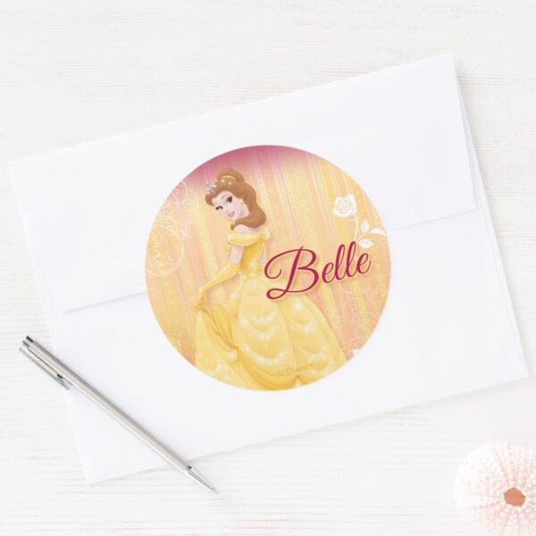Belle_Princess_Classic_Round_Sticker_3 Belle Princess Classic Round Sticker