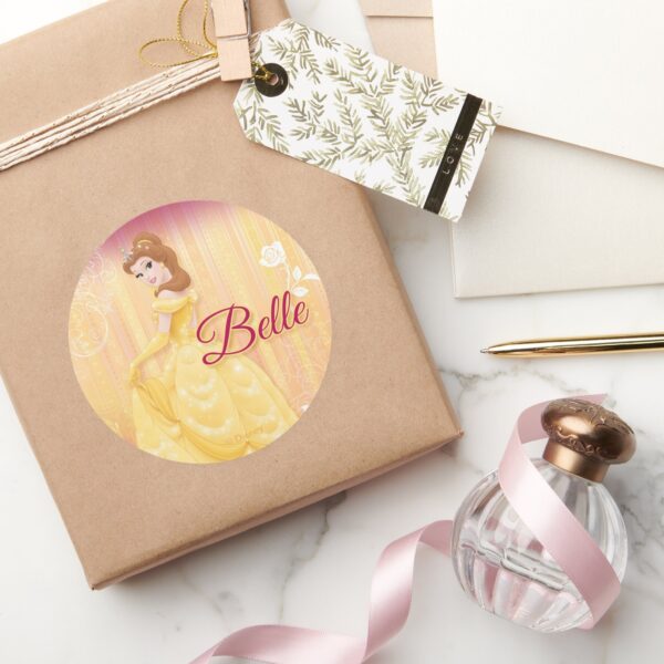 Belle_Princess_Classic_Round_Sticker_5 Belle Princess Classic Round Sticker