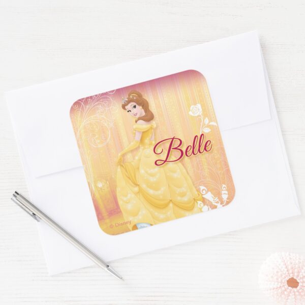 Belle_Princess_Square_Sticker_3 Belle Princess Square Sticker