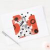 Belle_With_Poppies_and_Polka_Dots_Square_Sticker_3 Belle With Poppies And Polka Dots Square Sticker
