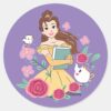 Belle_&_Friends_Bookish_Blooms_Classic_Round_Sticker_1 Belle Friends Bookish Blooms Classic Round Sticker