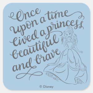 Belle Once Upon A Time Square Sticker