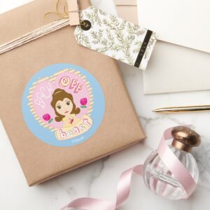 Belle Back Off Beast Classic Round Sticker