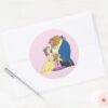 Belle_and_Beast_Holding_Hands_Classic_Round_Sticker_3 Belle And Beast Holding Hands Classic Round Sticker