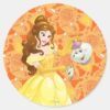 Belle_with_Mrs._Potts_and_Chip_Classic_Round_Sticker_1 Belle With Mrs. Potts And Chip Classic Round Sticker