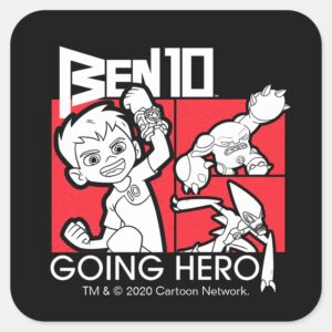 Ben 10 Going Hero Square Sticker