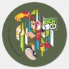 Ben_10_Heatblast_DNA_Transformation_Classic_Round_Sticker_1 Ben 10 Heatblast DNA Transformation Classic Round Sticker