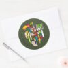 Ben_10_Heatblast_DNA_Transformation_Classic_Round_Sticker_3 Ben 10 Heatblast DNA Transformation Classic Round Sticker