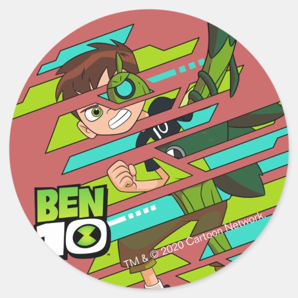 Ben_10_Wildvine_DNA_Transformation_Classic_Round_Sticker_1 Ben 10 Wildvine DNA Transformation Classic Round Sticker