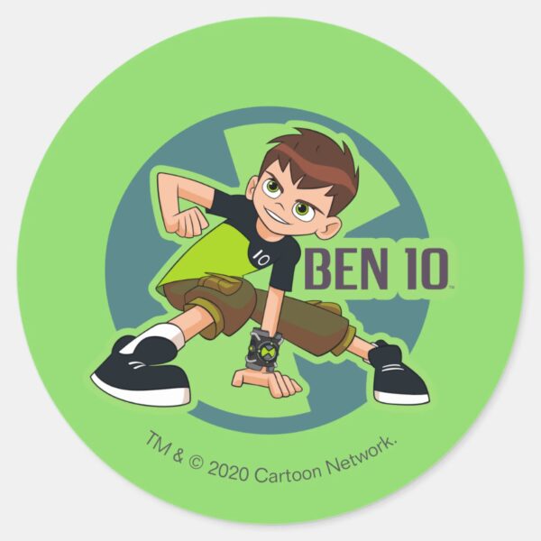 Ben_Tennyson_Omnitrix_Graphic_Classic_Round_Sticker_1 Ben Tennyson Omnitrix Graphic Classic Round Sticker