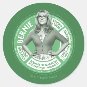 Bernadette Info Graphic Classic Round Sticker