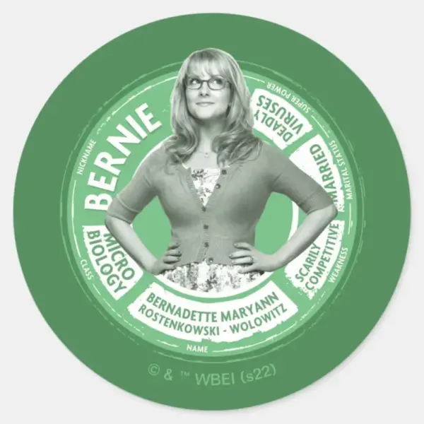 Bernadette Info Graphic Classic Round Sticker