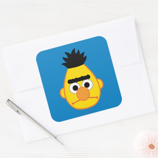 Bert_Angry_Face_Square_Sticker_3 Bert Angry Face Square Sticker