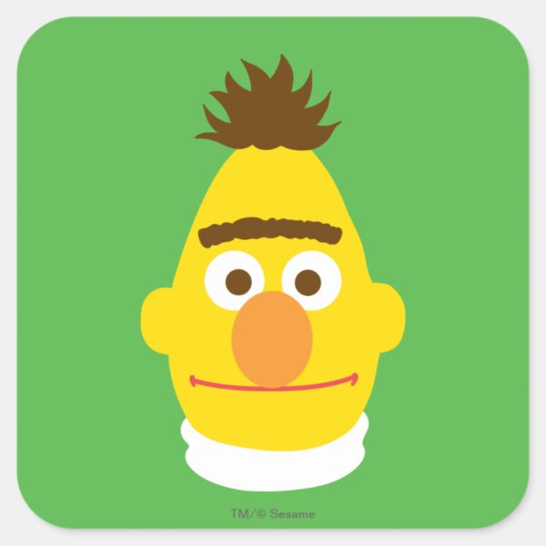 Bert Face Square Sticker