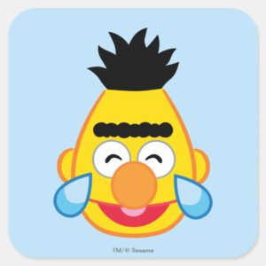 Bert Face With Tears Of Joy Square Sticker
