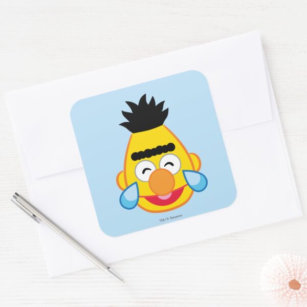 Bert Face With Tears Of Joy Square Sticker