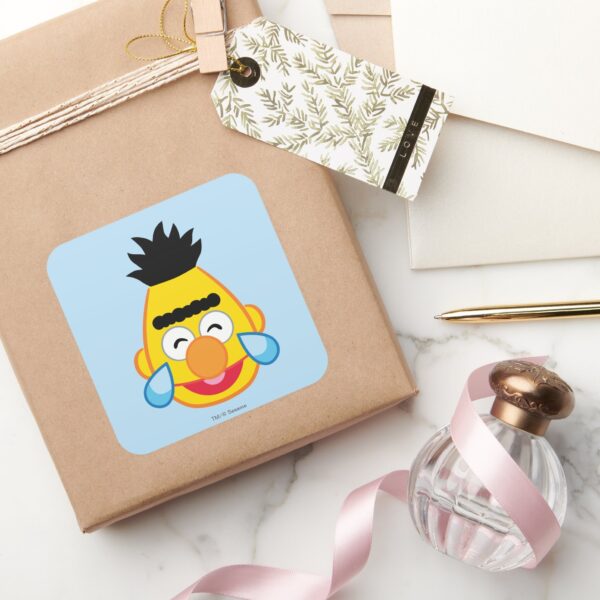 Bert Face With Tears Of Joy Square Sticker