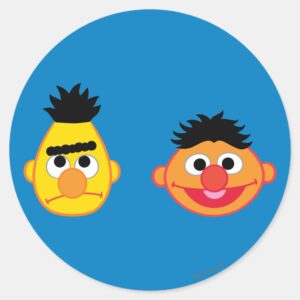 Bert Ernie Emojis Classic Round Sticker