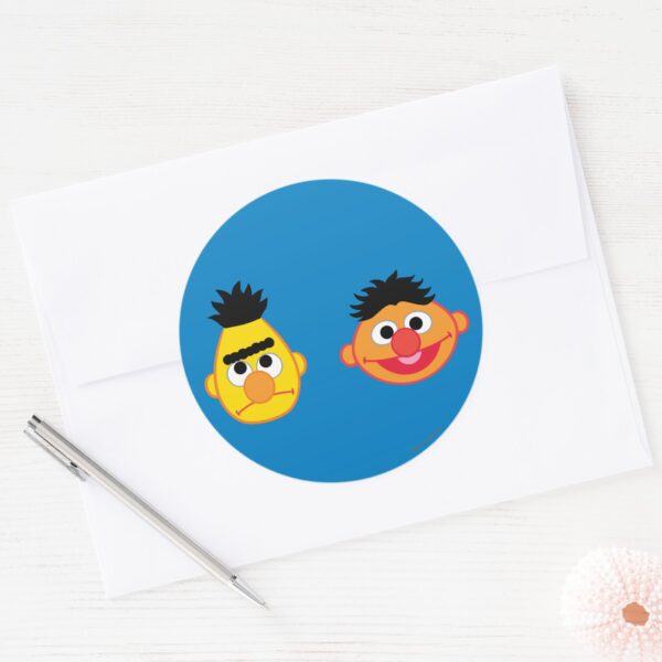 Bert_&_Ernie_Emojis_Classic_Round_Sticker_3 Bert Ernie Emojis Classic Round Sticker