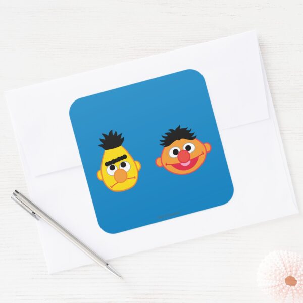 Bert_&_Ernie_Emojis_Square_Sticker_3 Bert Ernie Emojis Square Sticker