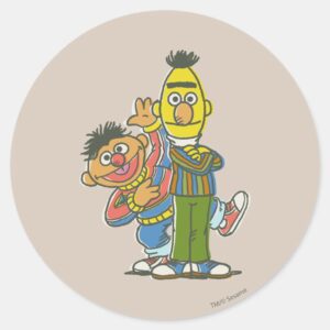Bert And Ernie Classic Style Classic Round Sticker