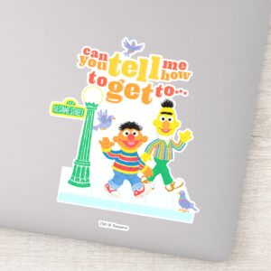 Bert And Ernie Directions Sticker