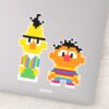 Bert And Ernie Pixel Art Sticker