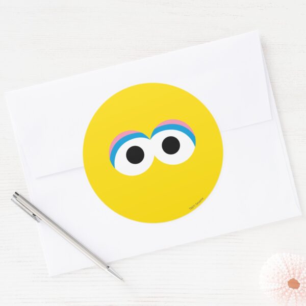 Big_Bird_Big_Face_Classic_Round_Sticker_3 Big Bird Big Face Classic Round Sticker