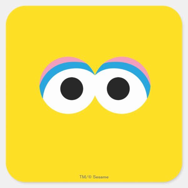 Big_Bird_Big_Face_Square_Sticker_1 Big Bird Big Face Square Sticker