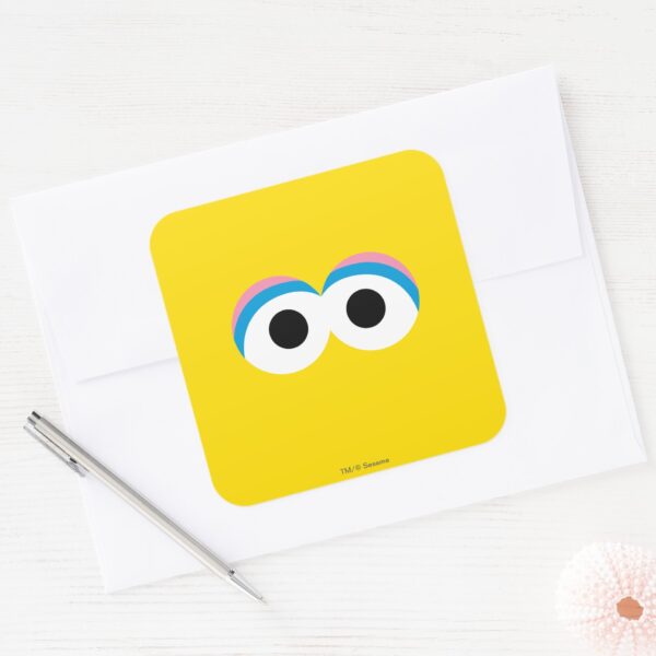 Big_Bird_Big_Face_Square_Sticker_3 Big Bird Big Face Square Sticker