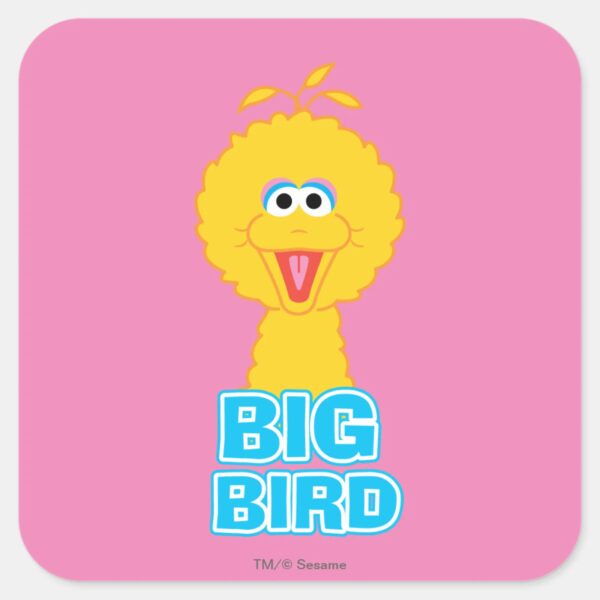 Big_Bird_Classic_Style_Square_Sticker_1 Big Bird Classic Style Square Sticker