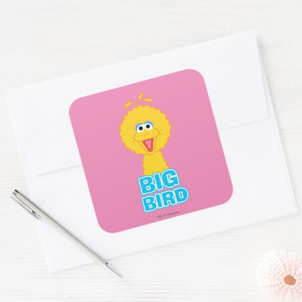 Big_Bird_Classic_Style_Square_Sticker_3 Big Bird Classic Style Square Sticker