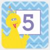 Big Bird Party Chevron Pattern Square Sticker