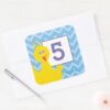 Big Bird Party Chevron Pattern Square Sticker