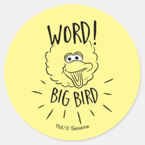 Big Bird Skate Logo Word Big Bird Classic Round Sticker