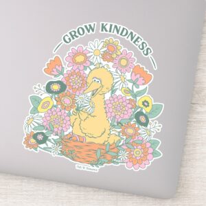 Big Bird Grow Kindness Floral Graphic Sticker