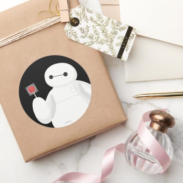 Big_Hero_6___Baymax_with_Lollipop_Classic_Round_Sticker_5 Big Hero 6 Baymax With Lollipop Classic Round Sticker