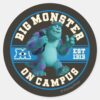 Big_Monster_on_Campus_Classic_Round_Sticker_1 Big Monster On Campus Classic Round Sticker
