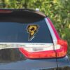 Black Adam Distressed Lightning Bolt Graphic Sticker