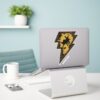 Black Adam Distressed Lightning Bolt Graphic Sticker