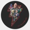 Black Adam Group Lightning Graphic Classic Round Sticker