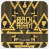 Black Adam Lightning Bolt Triangular Pattern Square Sticker