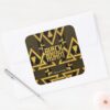 Black Adam Lightning Bolt Triangular Pattern Square Sticker