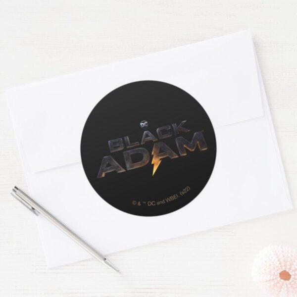 Black Adam Theatrical Logo Classic Round Sticker