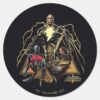 Black Adam Triangular Group Graphic Classic Round Sticker